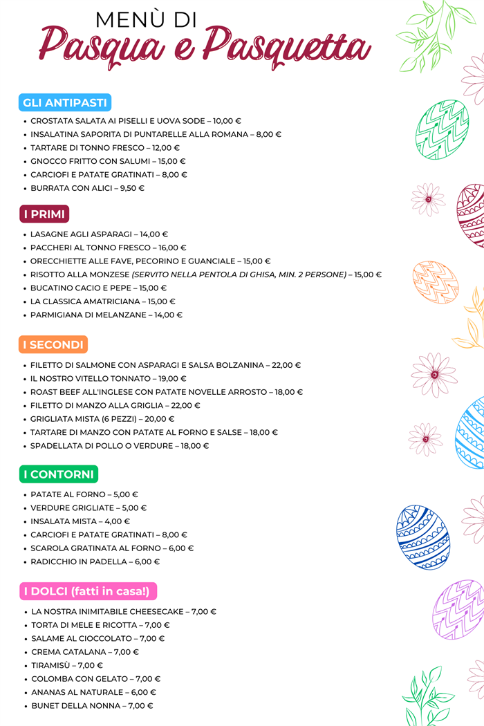 🐣 Pasqua e Pasquetta 2026